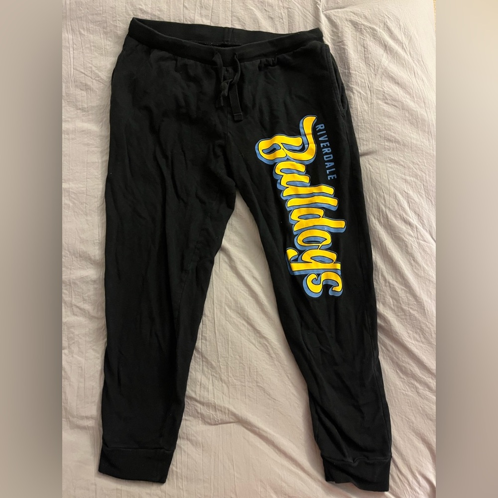 Black Riverdale Bulldog Joggers, Small